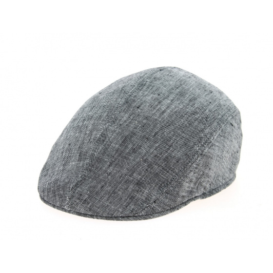 Crambes Brighton Anthracite Linen Flat Cap
