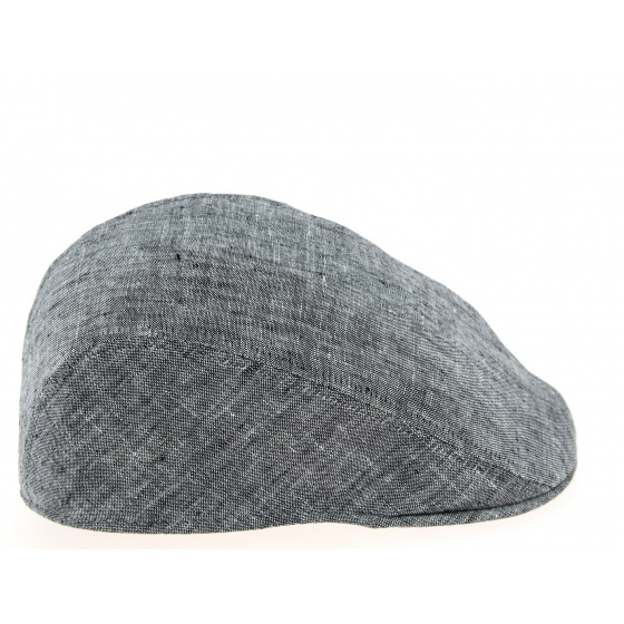 Crambes Brighton Anthracite Linen Flat Cap