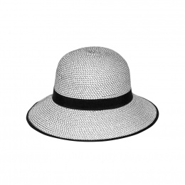 Chapeau Cloche Anna Black & White- Emthunzini Hats