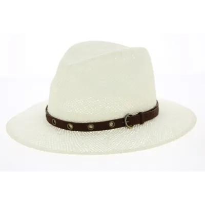 White Paper Straw Faro Traveller Hat - Traclet  Reference: 10509 | Traclet Hatters