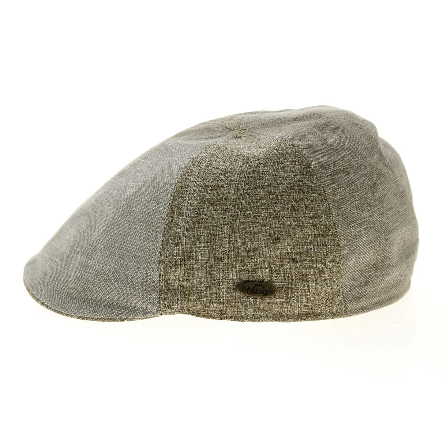 Casquette Bombée Patchwork Lin & Coton Beige- Traclet Reference : 10510 | Chapellerie Traclet