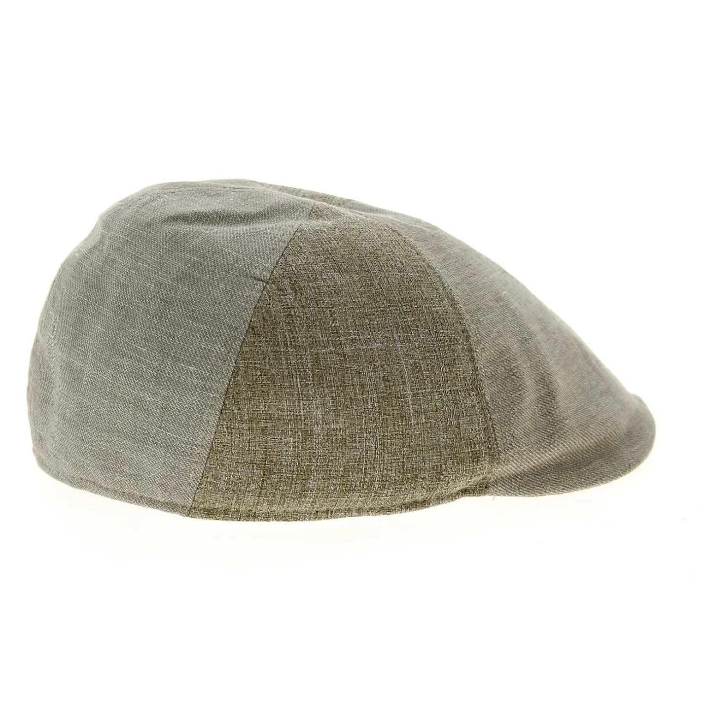 Casquette Bombée Patchwork Lin & Coton Beige- Traclet Reference : 10510 | Chapellerie Traclet