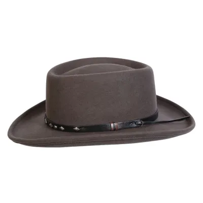 Chapeau Gambler Marron Feutre Laine- Traclet Reference : 9411 | Chapellerie Traclet