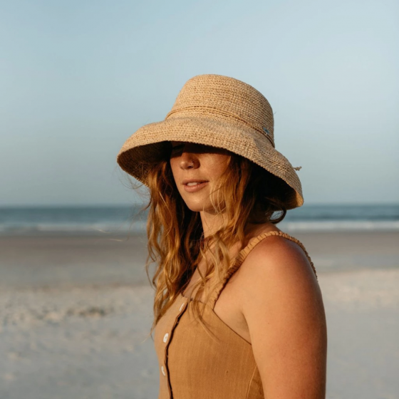 Breton Hat Moorea Island Natural Raffia Beach - Conner Hats