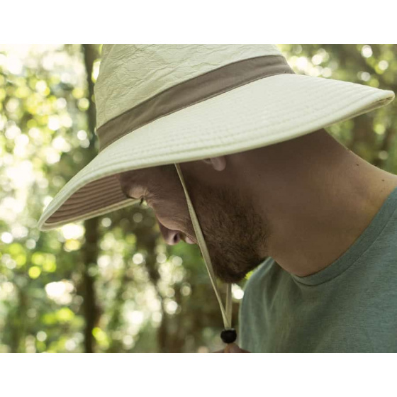 Glatigny Beige & Taupe Adventure Hat - Soway Glatigny Beige & Taupe Adventure Hat - Soway