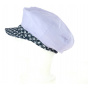 Sophie Newsboy Cap Lilac/Blue Cotton - Crambes