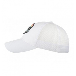 Walt Trucker White Cotton Baseball Cap - Hatland