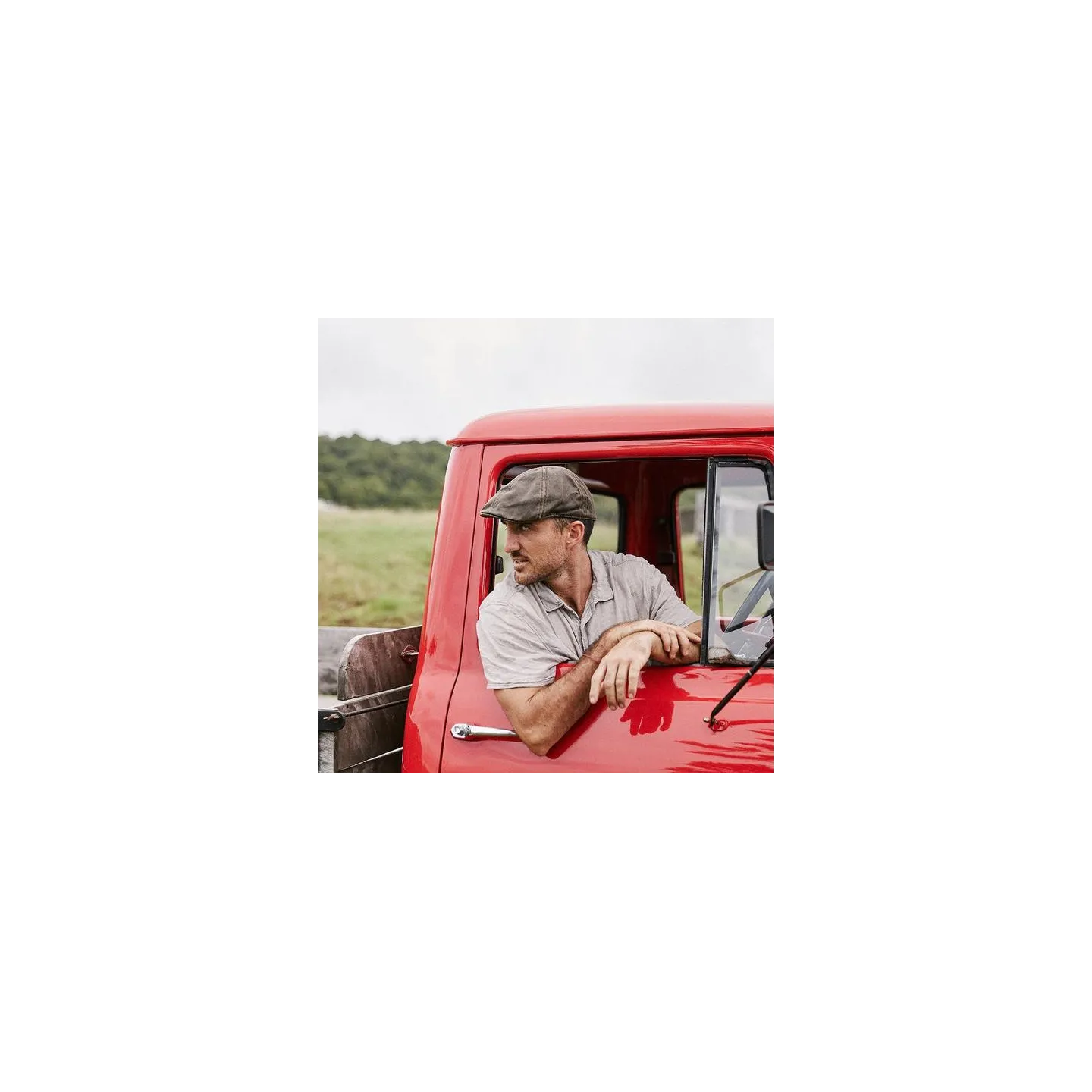 Casquette Plate Merrick Newsboy Marron Coton - Conner Hats