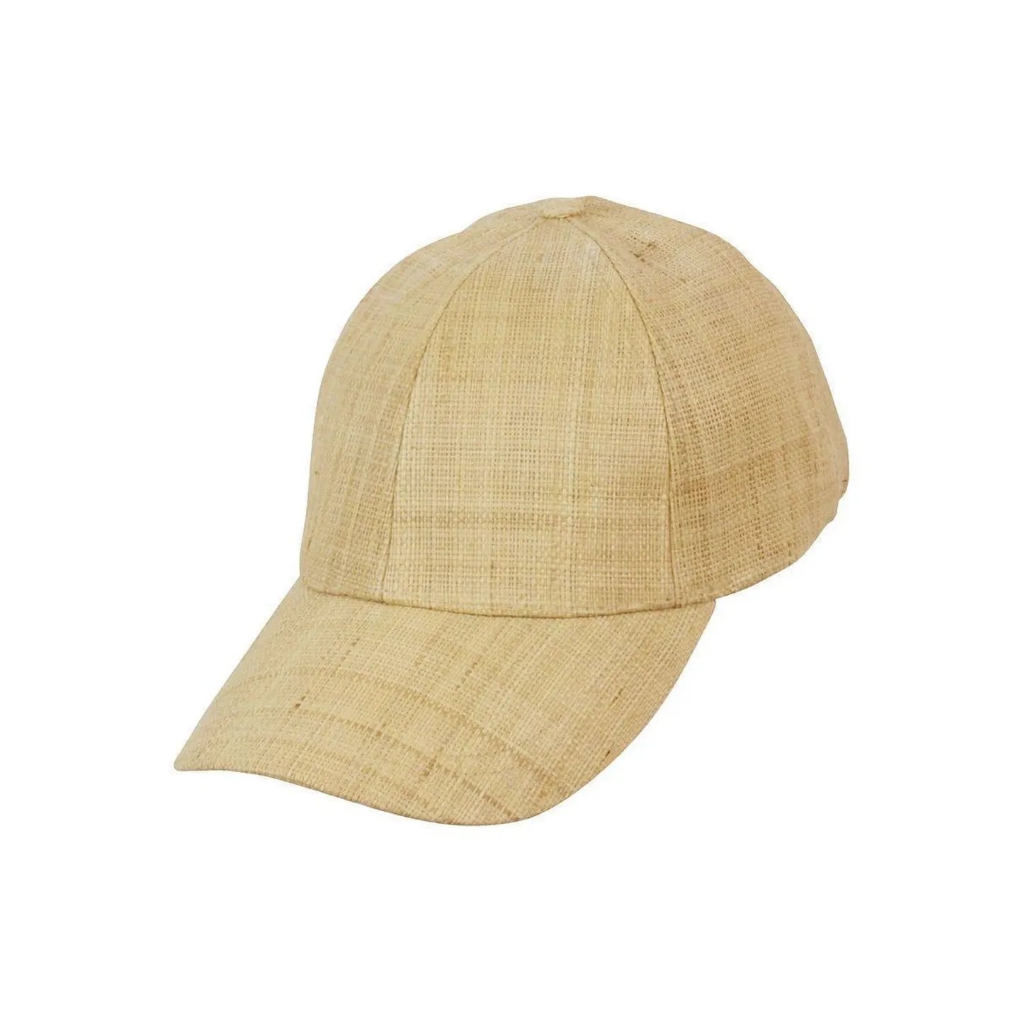 Paradise Baseball Cap in Raffia & Natural Cotton - Conner Hats Reference: 10532 | Traclet Hat Shop