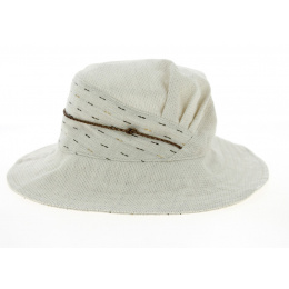 Women's Bronze & Metallic Linen Sun Hat - Mtm