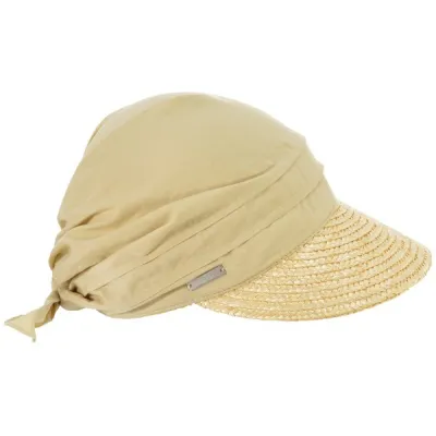 Alliance Straw Linen Cap - Seeberger Reference: 10543 | Traclet Hat Shop