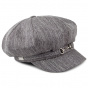 Jocelyn Black & White Newsboy Cap - Betmar