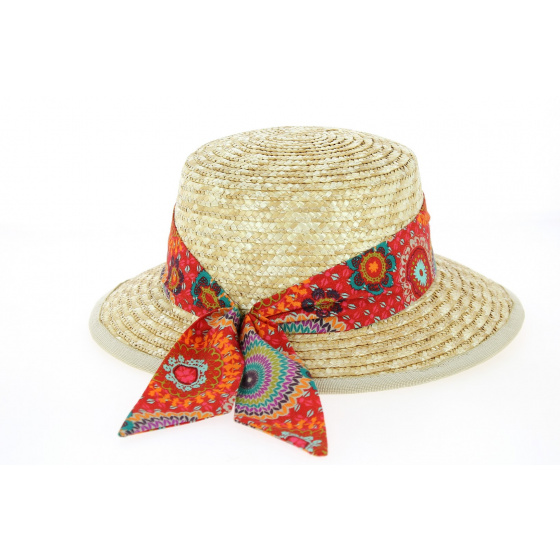 Casquette Femme Léa paille Naturel - Traclet