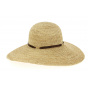 Monique Natural Raffia Straw Wide-Brimmed Hat - Traclet