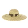 Natural Straw Wide Brim Hat Daisie with Brown Ribbon - Traclet Reference: 10557 | Traclet Hatmakers