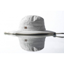 Chapeau Bordelais Moyen Bord avec Protège-Nuque blanc/Beige- Soway