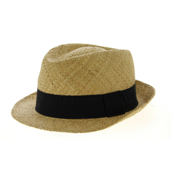 Modica Natural Straw Trilby Hat - Traclet