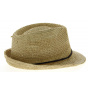 Enna Natural Raffia Straw Trilby Hat - Traclet