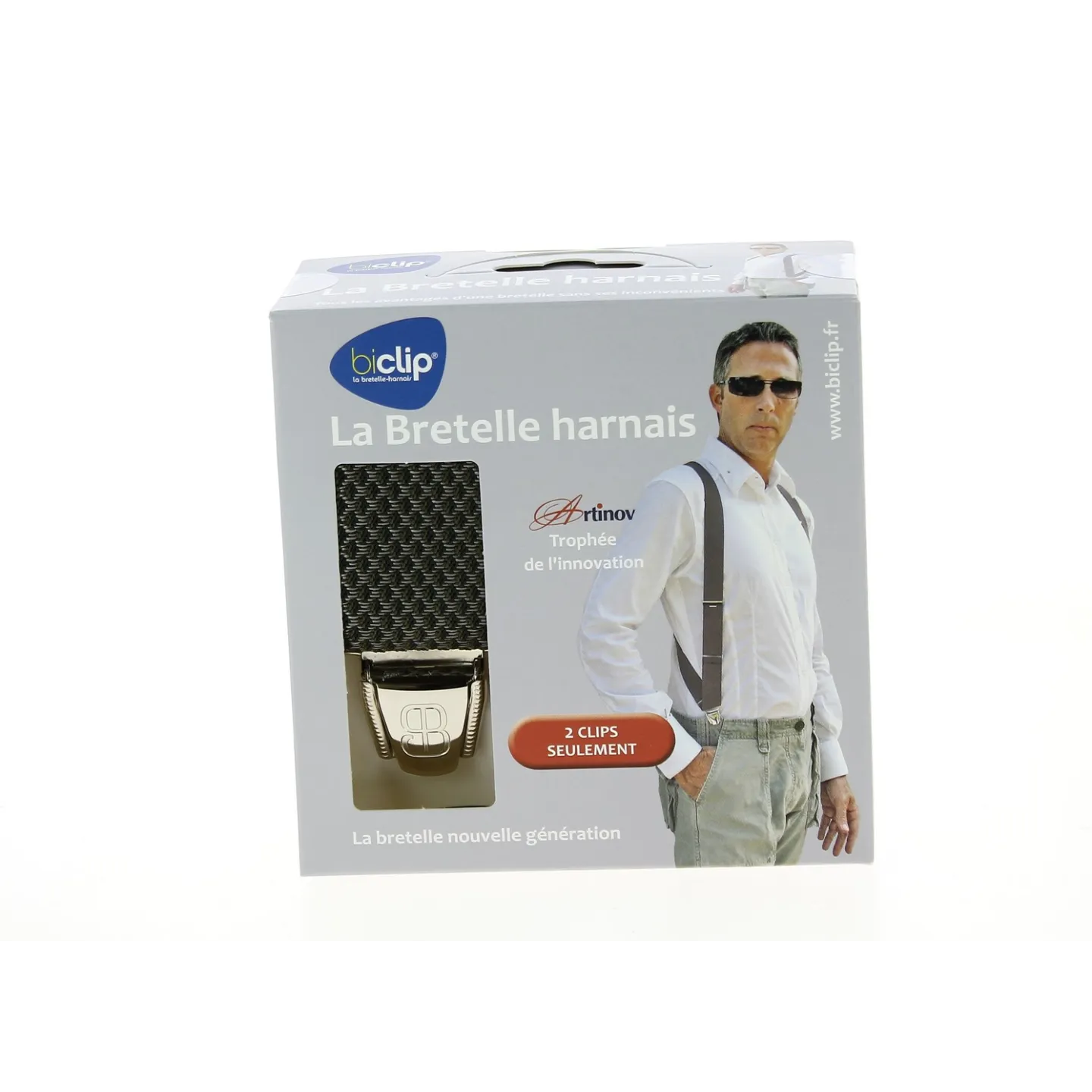 Bretelles Harnais Biclip® Fantaisie Losange Kaki- Biclip Reference : 10588 | Chapellerie Traclet