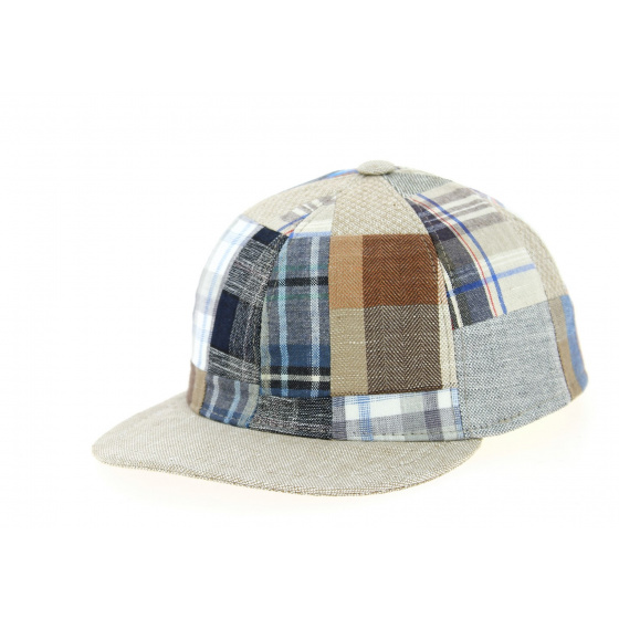 San Marin Patchwork Linen Baseball Cap - Traclet San Marin Patchwork Linen Baseball Cap - Traclet