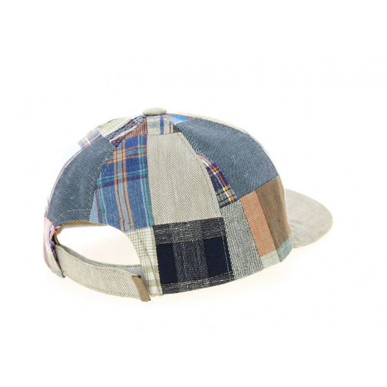 San Marin Patchwork Linen Baseball Cap - Traclet San Marin Patchwork Linen Baseball Cap - Traclet