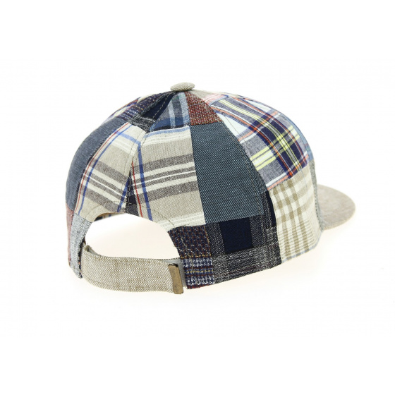 San Marin Patchwork Linen Baseball Cap - Traclet San Marin Patchwork Linen Baseball Cap - Traclet