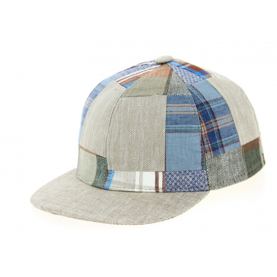 San Marin Patchwork Linen Baseball Cap - Traclet San Marin Patchwork Linen Baseball Cap - Traclet