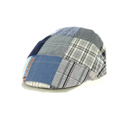 Casquette Plate Boho Style Patchwork Coton Grise- Traclet Reference : 7898 | Chapellerie Traclet