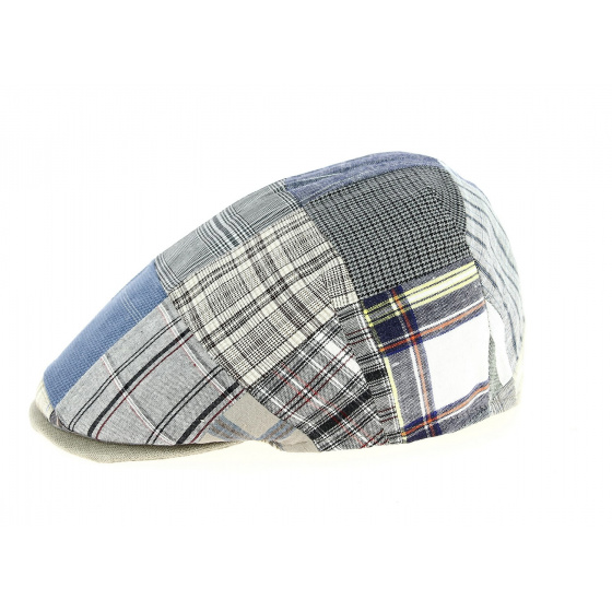 Casquette Plate Boho Style Patchwork Coton Gise- Traclet Casquette Plate Boho Style Patchwork Coton Gise- Traclet