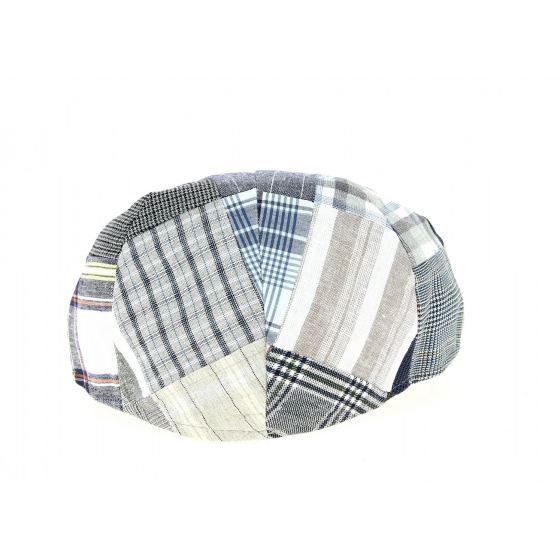 Flat Cap Boho Style Patchwork Cotton Grey - Traclet
