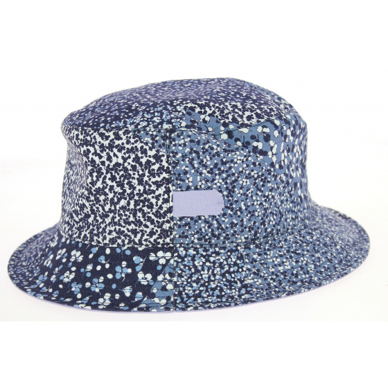 Chapeau Bob Blandine Coton Réversible Bleu- Crambes  Chapeau Bob Blandine Coton Réversible Bleu- Crambes