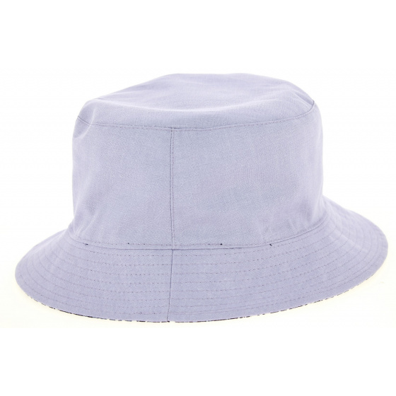Blandine Reversible Cotton Bucket Hat Blue - Crambes