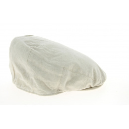 Stone Linen Flat Cap - Traclet