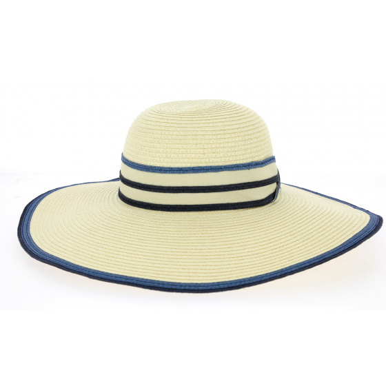 Natural Paper Straw Palma Wide-Brim Hat - Betmar