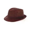 Chapeau Trilby Pachuca Paille Naturelle Bordeaux- Traclet Reference : 2663 | Chapellerie Traclet