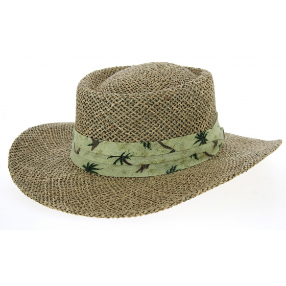 Gambler Mulligan Straw Hat - Natural Straw - Traclet