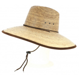 Traveller Hat Twilight Wide Straw Brim Natural Straw - BullHide