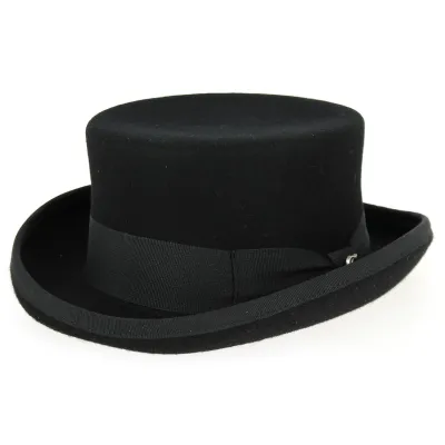 Chapeau Demi Haut de Forme Feutre Laine Noir- Fléchet  Reference : 10633 | Chapellerie Traclet