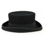 Black Felt Semi Top Hat - Fléchet