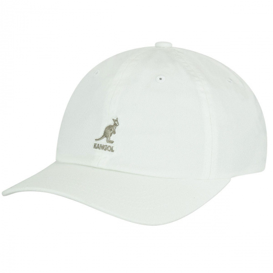 Washed Baseball Cap Cotton White- Kangol