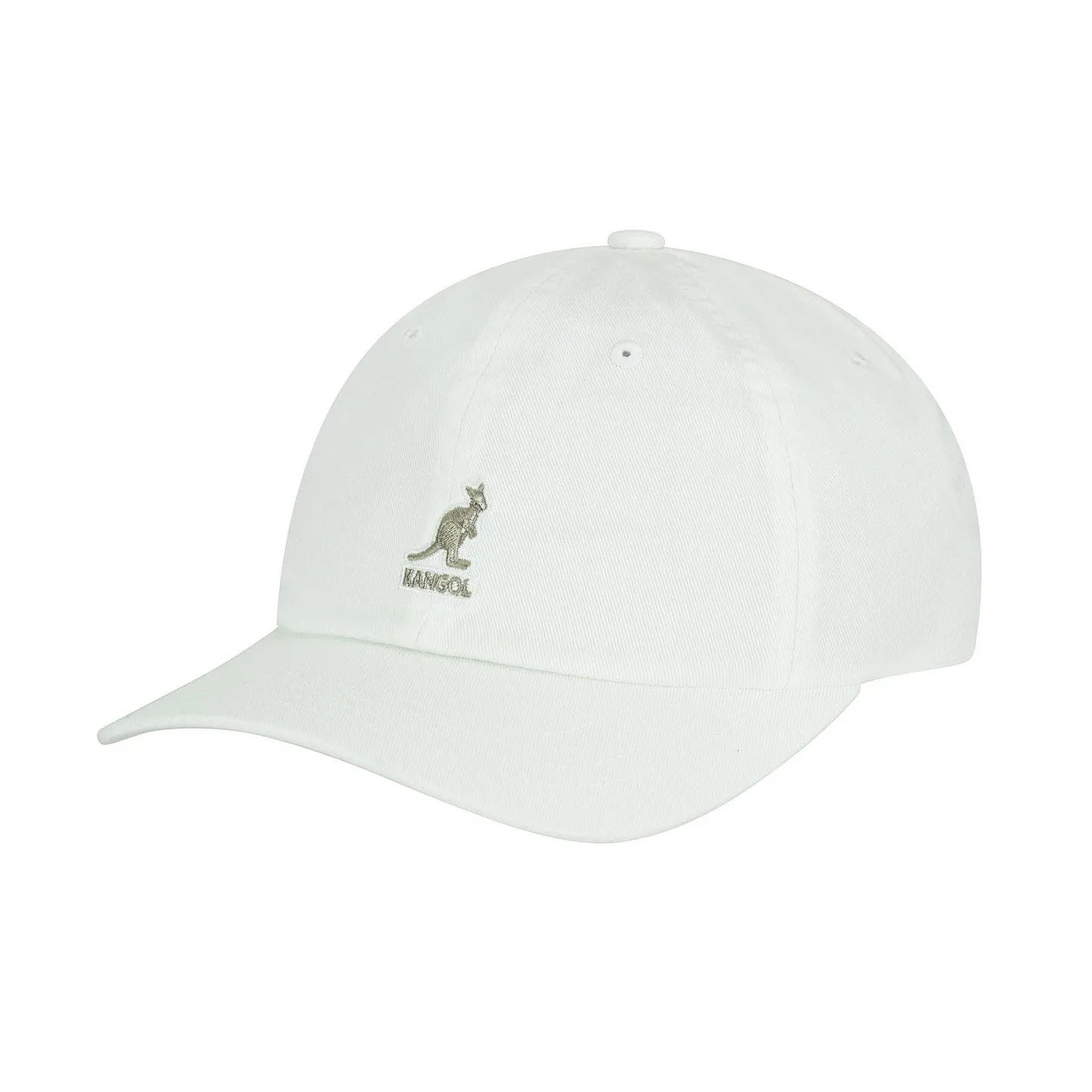 Casquette Washed Baseball Coton Blanche- Kangol Reference : 10635 | Chapellerie Traclet