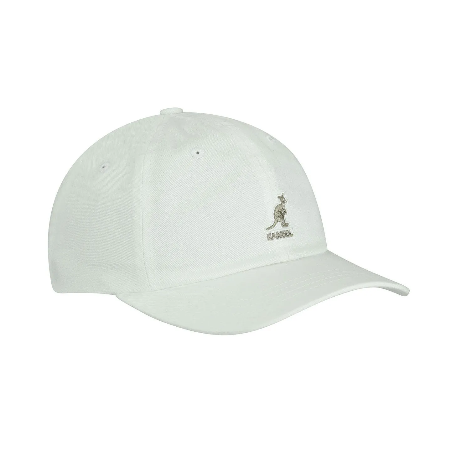 Casquette Washed Baseball Coton Blanche- Kangol Reference : 10635 | Chapellerie Traclet