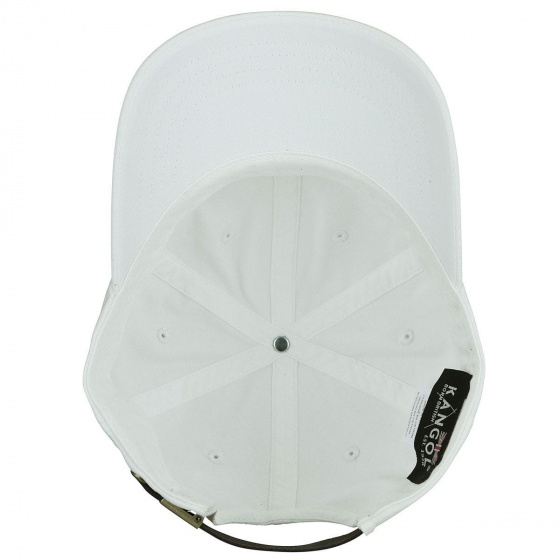 White Cotton Washed Baseball Cap - Kangol