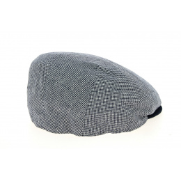 Amos Flat Cap Cotton & Linen Navy Blue - Traclet