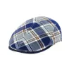 Casquette Plate Teddy Coton Rayure Bleue- Traclet Reference : 10639 | Chapellerie Traclet