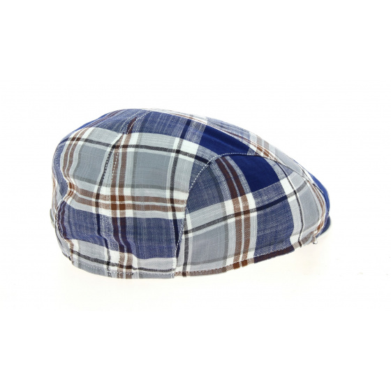 Casquette Plate Teddy Coton Rayure Bleue- Traclet Casquette Plate Teddy Coton Rayure Bleue- Traclet