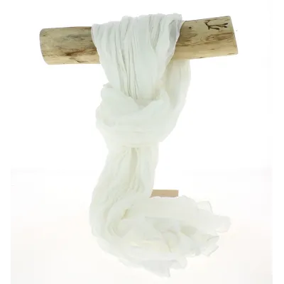 Chèche Torsade Coton Blanc- Traclet Reference : 10665 | Chapellerie Traclet