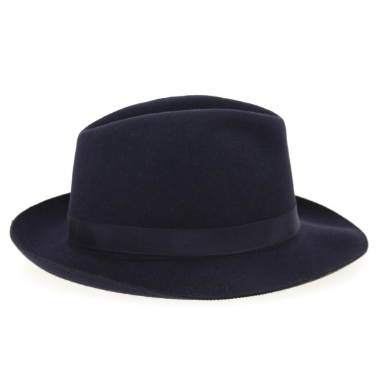 Chapeau Fédora Le Chazelles Feutre Poil Marine - Fléchet