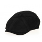 Halflight Flat Cap Black Suede Leather - Traclet
