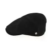 Halflight Flat Cap Black Suede Leather - Traclet Reference: 10672 | Traclet Hat Shop